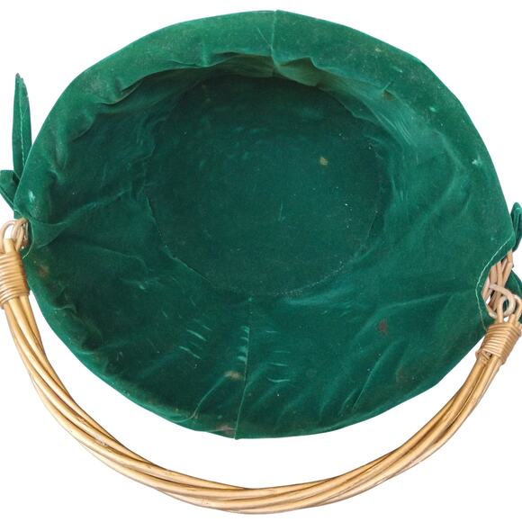 🎄Wicker Willow Basket 'Happy Holidays' 💛💚 Swivel Handle Christmas Gift Basket - Picture 11 of 15